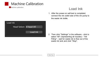 Calibration Machine calibration Load Ink 1 After the (Page 35 / 67) F2-6090 UV Flatbed Printer Product Installation and Operation Instructions